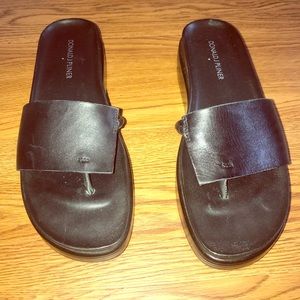 Donald J Pliner Vachetta Leather Platform Sandal